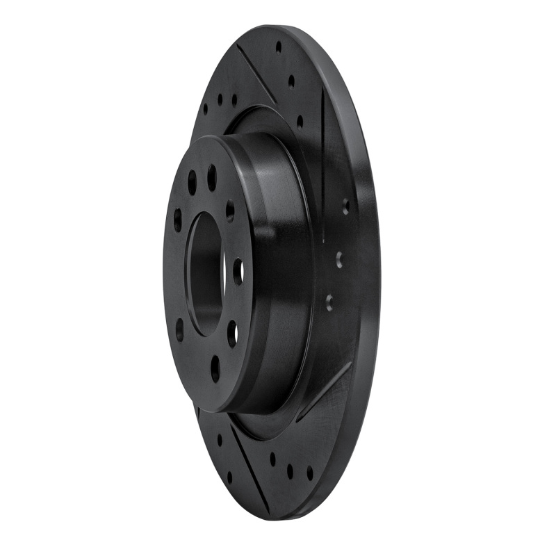 Pontiac Solstice Brake Rotor (1) - Rear Right - R1 Concepts - Drilled & Slotted - Black - `06-`10